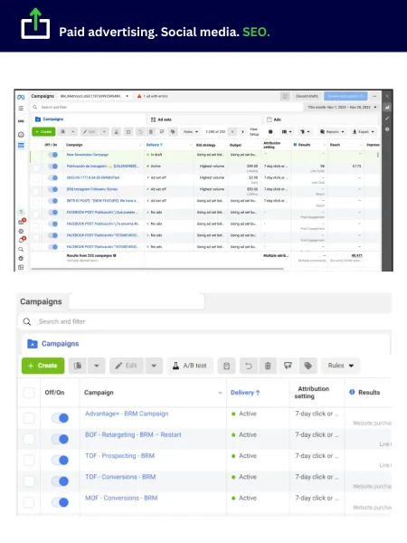 Paid advertising. Social media. SEO.(4)